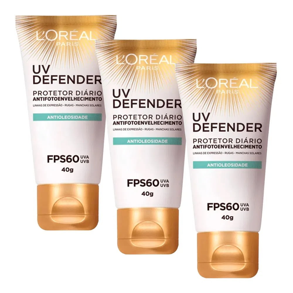 Imagem do produto Protetor Solar Facial L'Oréal Paris UV Defender Antioleosidade Cor Média FPS 60