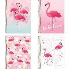 Imagem do produto Kit com 4 cadernos de flamingos Tilibra