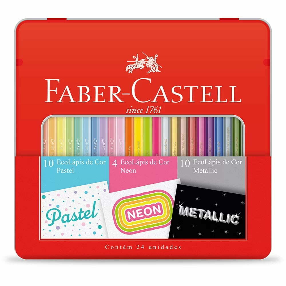 Imagem do produto Lápis de cor Faber-Castell pastel + neon + metálico