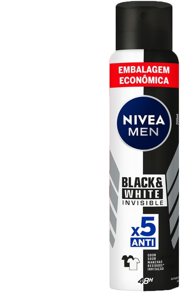 Imagem do produto Nivea Desodorante aerossol Men Black&White Invisible (200ml)