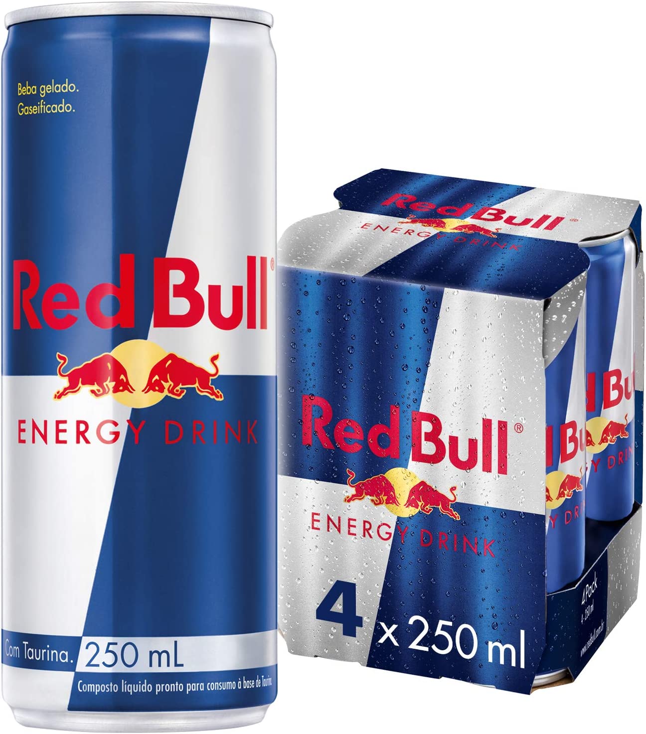 Imagem do produto Red Bull Bebida energética (caixa com 4 latas)