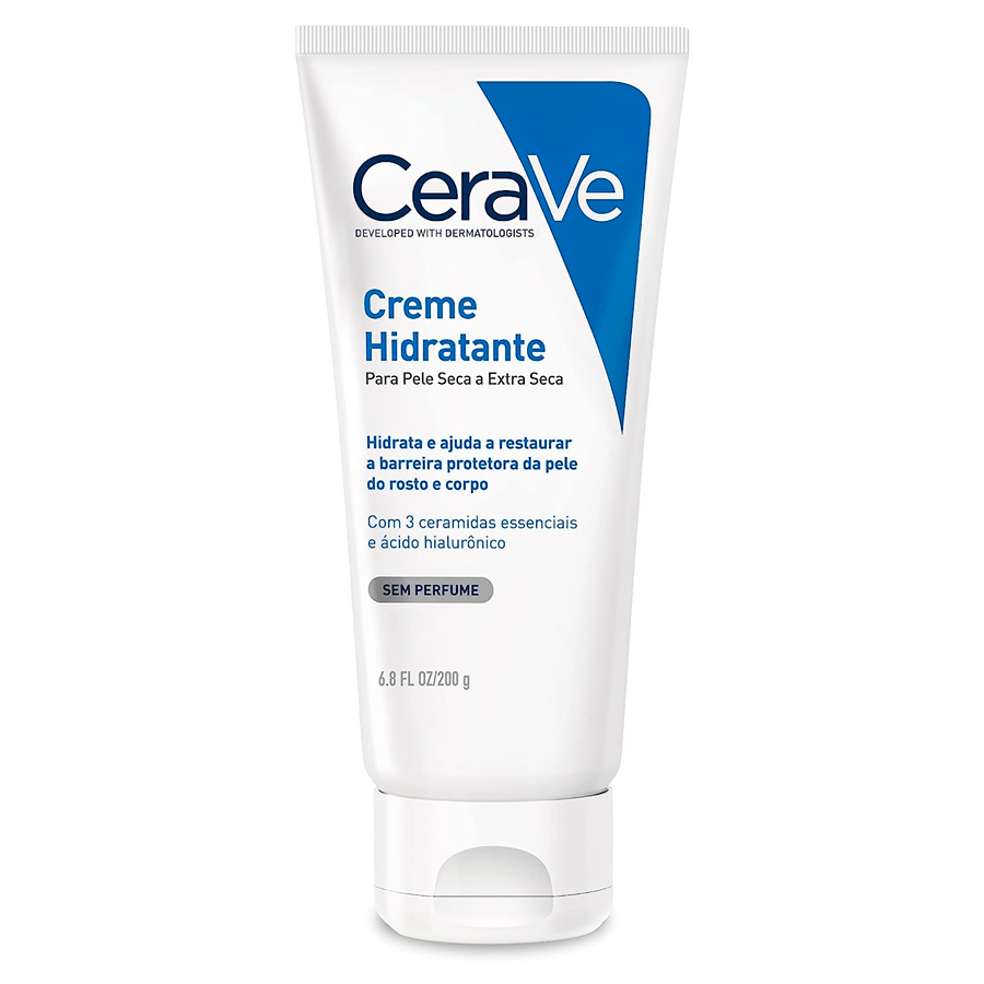 Imagem do produto CeraVe, Creme Hidratante Corporal, com textura Cremosa e Ácido Hialurônico, 200g