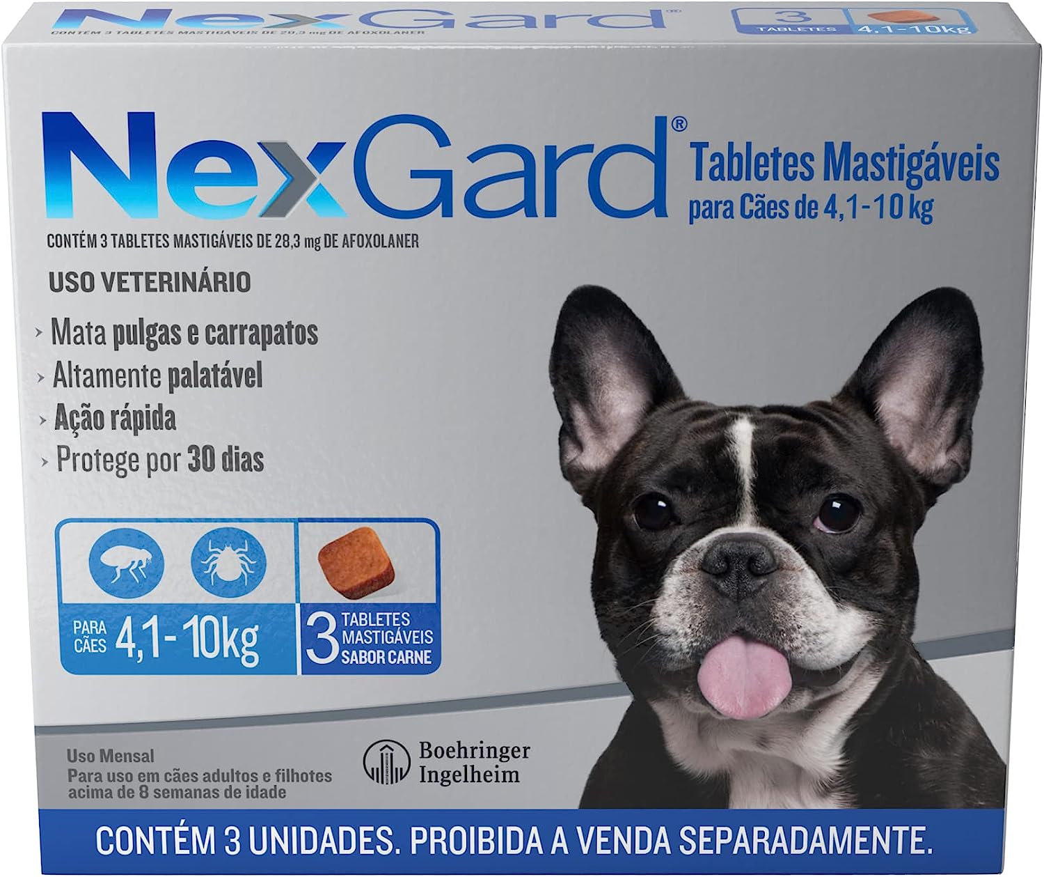 Imagem do produto Antipulgas NexGard para cães de 4,1 a 10kg