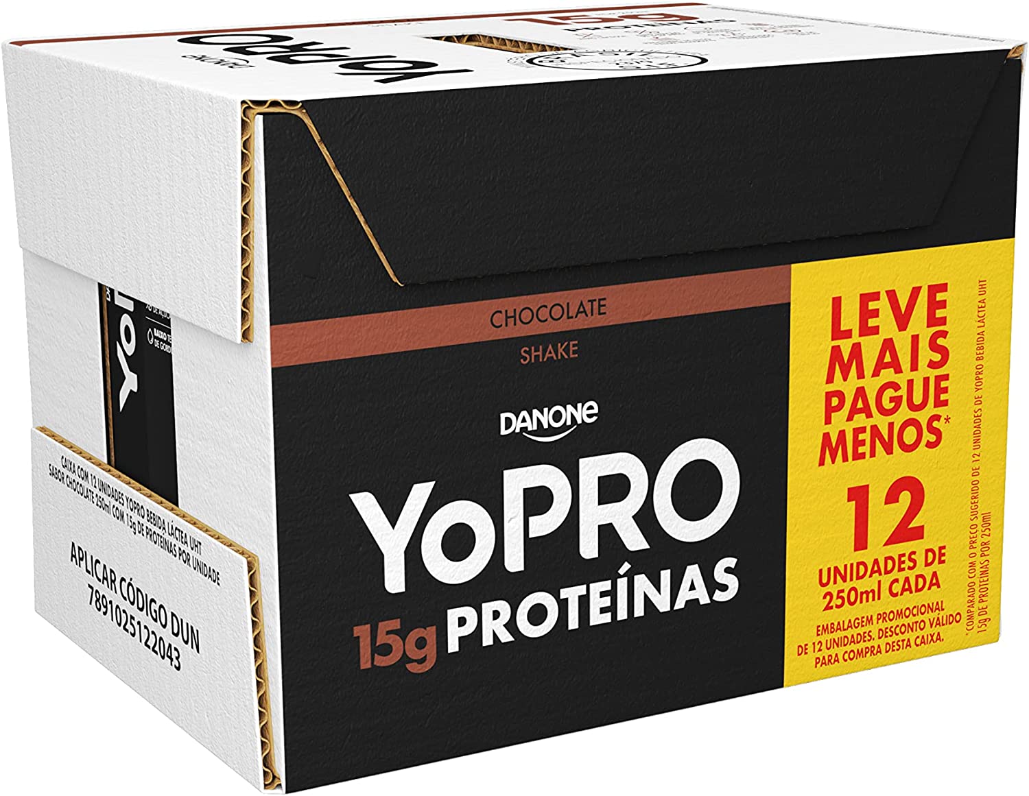 Imagem do produto YoPRO, Pack Yopro Bebida Láctea Uht Chocolate 15G de Proteínas 250 Ml -12 Unidades