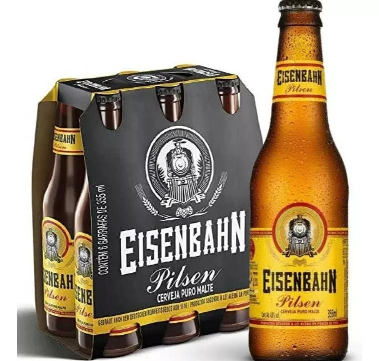 Cerveja Eisenbahn Pilsen 355ml - Pack com 6 unidades