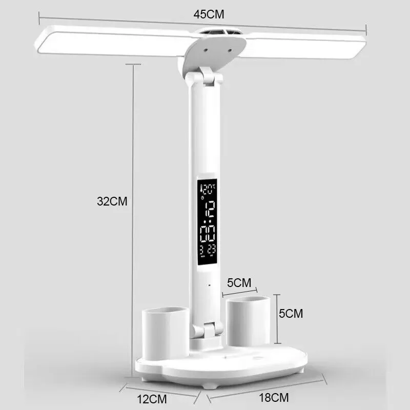 LED de mesa com relógio