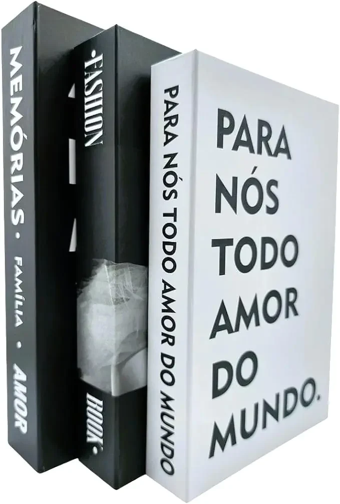 Conjunto Livro Decorativo Caixa Fake