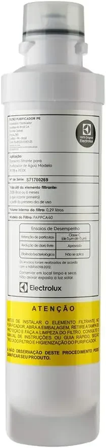 Refil de água para purificador Electrolux