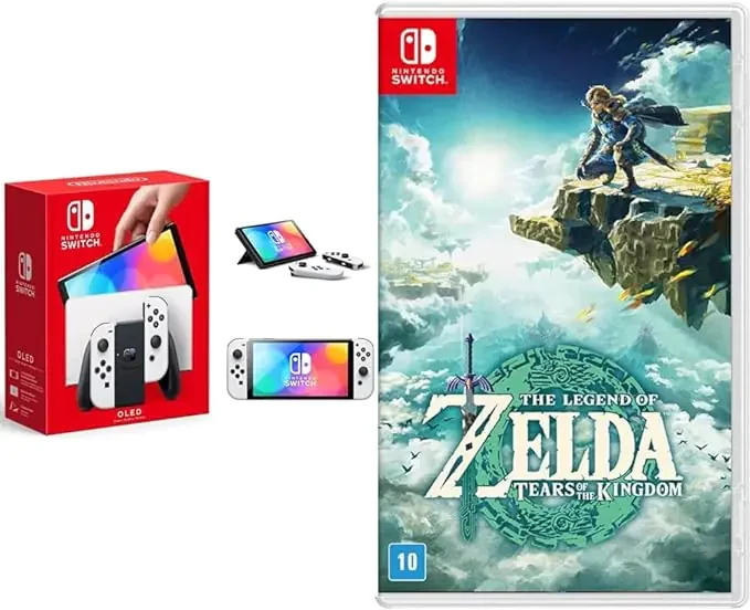 Imagem do produto Nintendo Switch OLED Branco + The Legend of Zelda: Tears of Kingdom